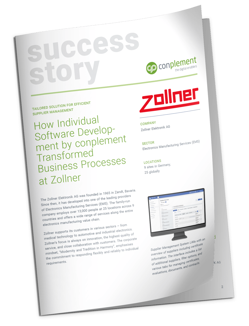 Success Story Supplier Management for Zollner