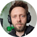 Mann mit Headset