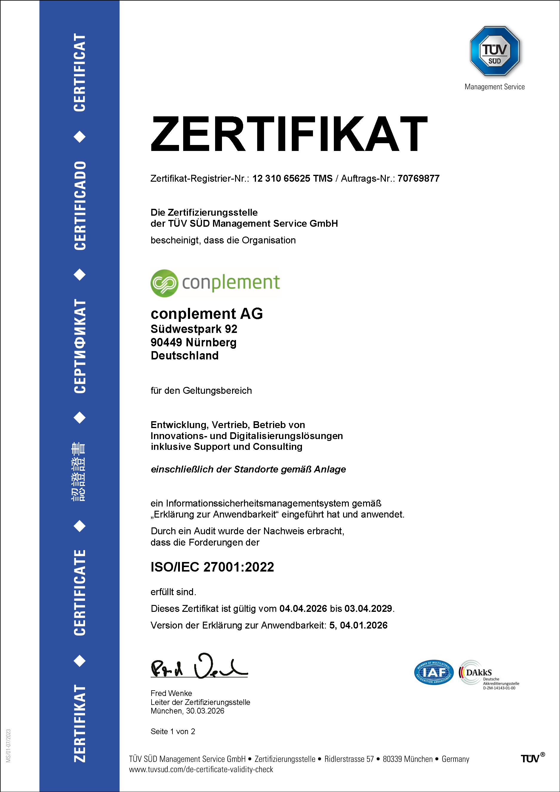 Neu DE Zertifikat ISO27001_2022_DE_2026_2029_Seite_1